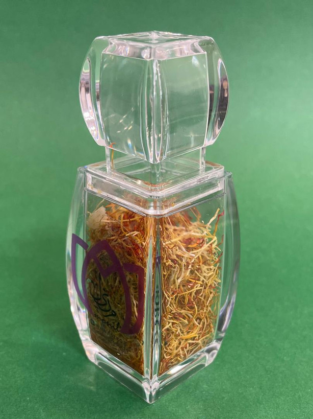 ریشه زعفران ظرف کریستال